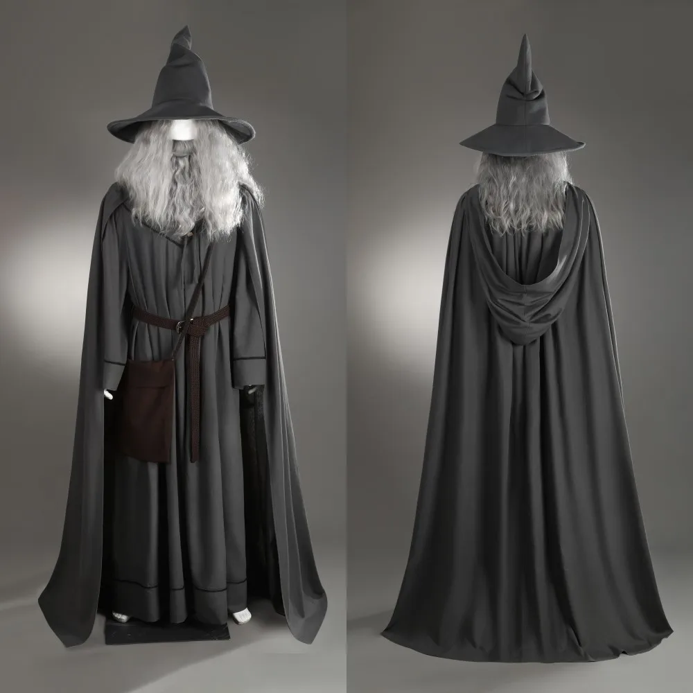 Conjunto de Fantasia Manto Cinza Gandalf: Uma Escolha Imperdível para Fãs de Tolkien