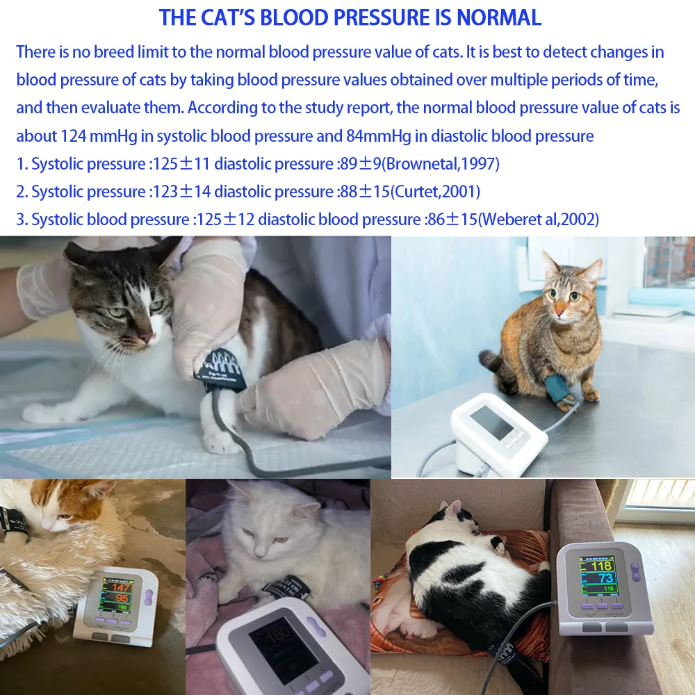 Dog/Cat/Pets CONTEC08A-VET, Blood Pressure Monitor, Digital Veterinary  Blood Pressure Monitor NIBP cuff EU Plug and US PLUG