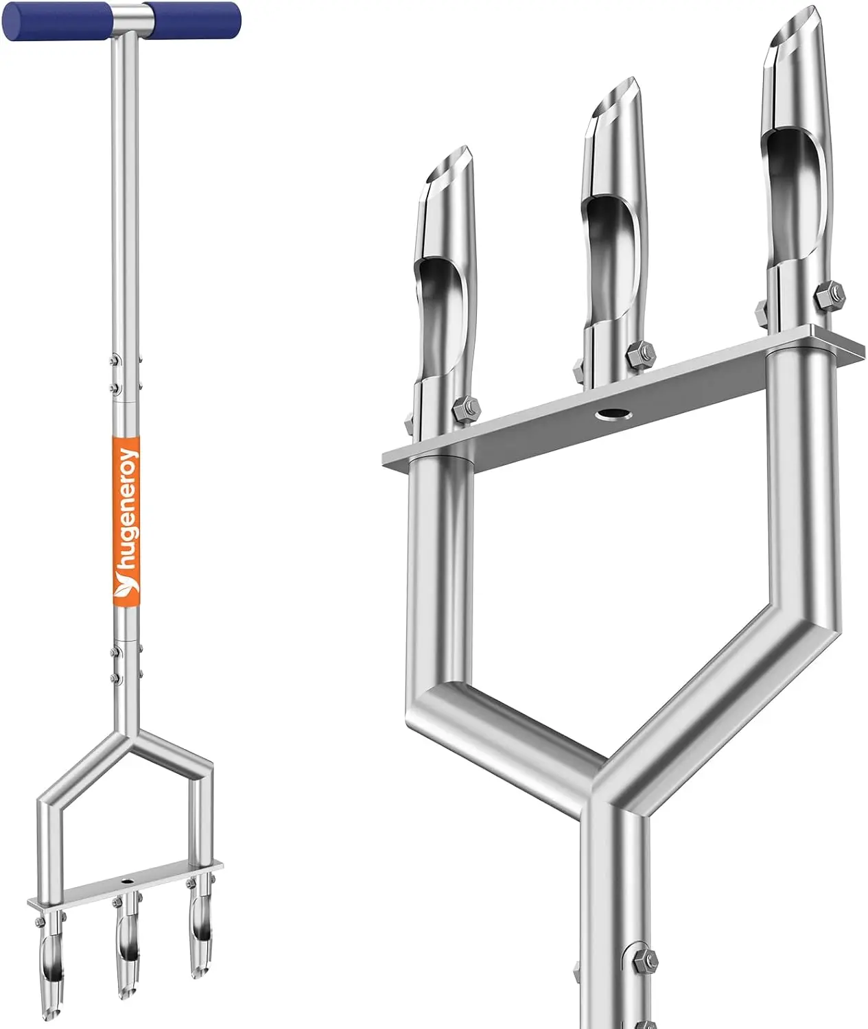 

Ручной аэратор для газона: полусобранный, с 3 сменными полыми зубьями для аэрации газона - оранжевый
