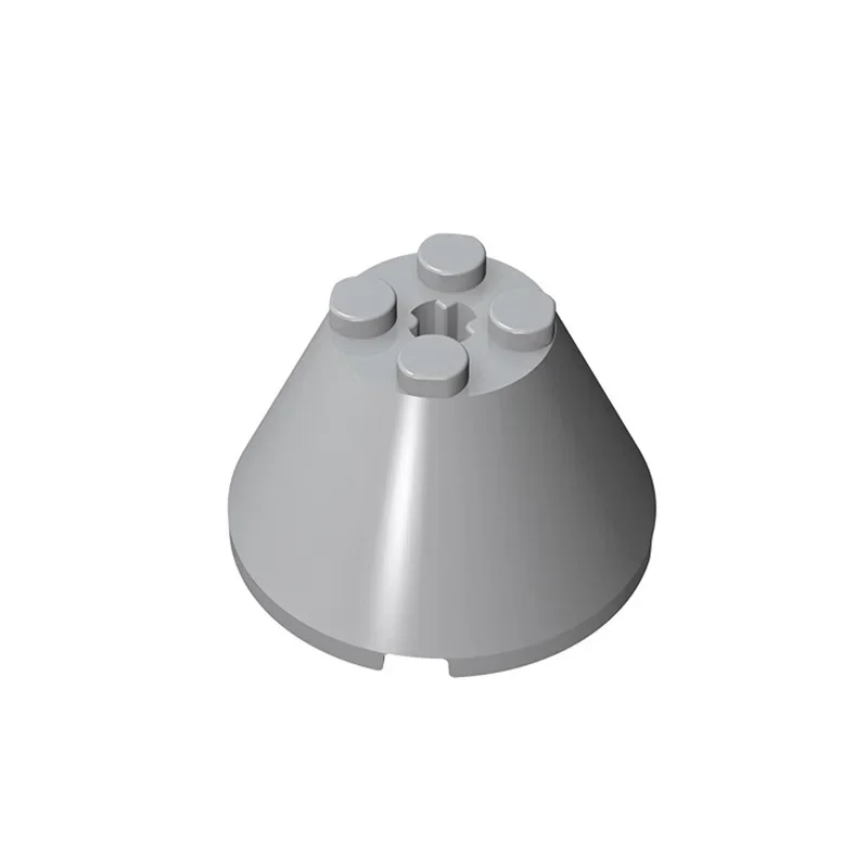 Moc 10 pçs cone 3943 4x4x2 blocos de construção kit com eixo buraco tijolos partícula diy idéia brinquedo educativo crianças aniversário presente do miúdo