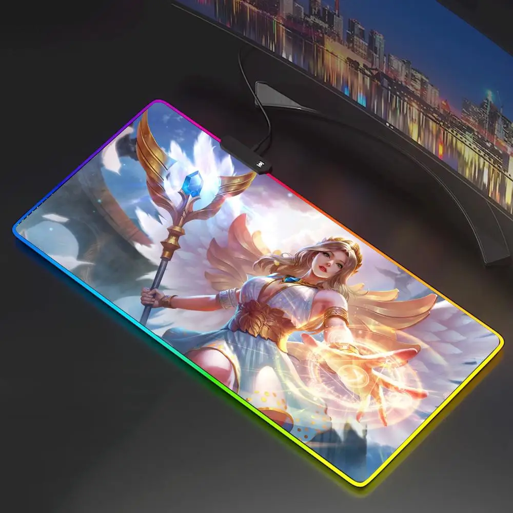 Mobile Legends Bang Bang Mouse Pad Mousepad Rgb  Mouse Pad Gaming 900x400mm Backlight Pc Accessories Gamer Keyboard Backlit Mat 