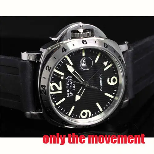 22 jewels Mingzhu 3804 GMT and date automatic mechanical movment