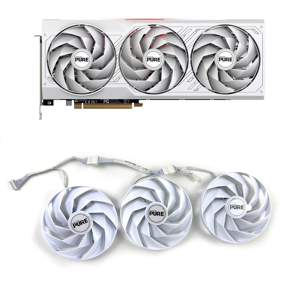 Original 95MM 6PIN FD10015M12D RX7700XT 7800 7900 XT OC GPU FAN For Sapphire PURE Radeon RX 7700 XT RX 7800 XT Graphics Card Fan