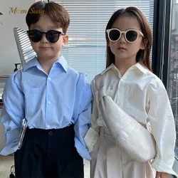 Fashion Baby Girl Boy Cotton Shirt Long Sleeve Infant Toddler Child Blouses Outfit Spring Autumn Baby  Casual Clothes 3-16Y