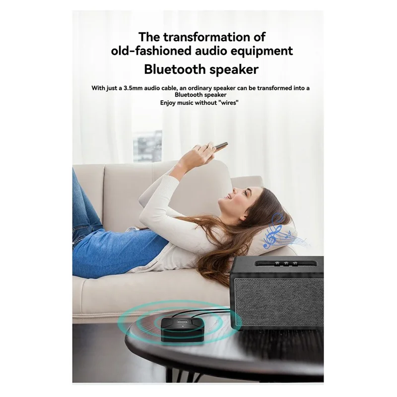 

B34B-For Bluetooth 5.4 Receiver Audio Conversion Adapter AUX 3.5Mm Type-C For Modified Audio Amplifier