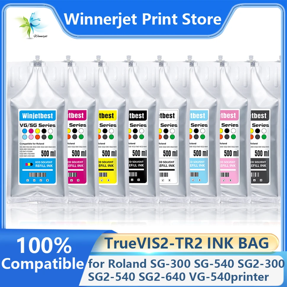 

Winnerjet TR2 ink bag with Eco-Solvent Ink with one time use chip for Roland SG-300 SG-540 SG2-300 SG2-540 SG2-640 printer