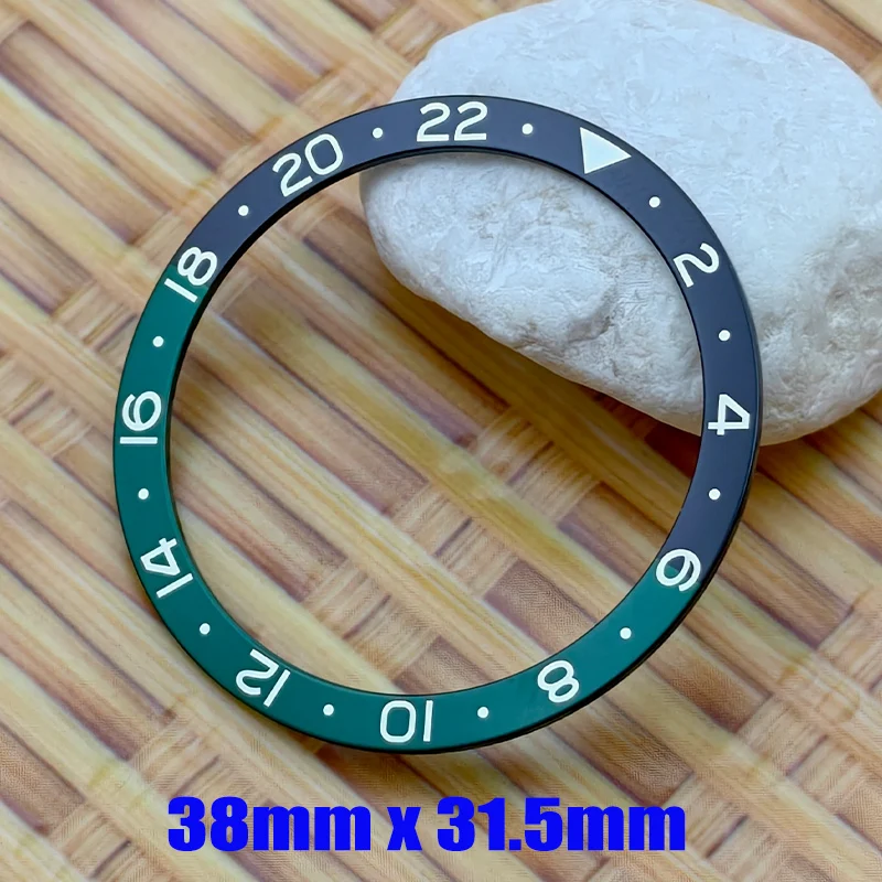 

38mmx31.5mm Aluminium Flat Watch Bezel Insert Fit for SKX007 SKX009 SRPD Watch Case NH36 NH35 Movement Watch Ring Modified Parts