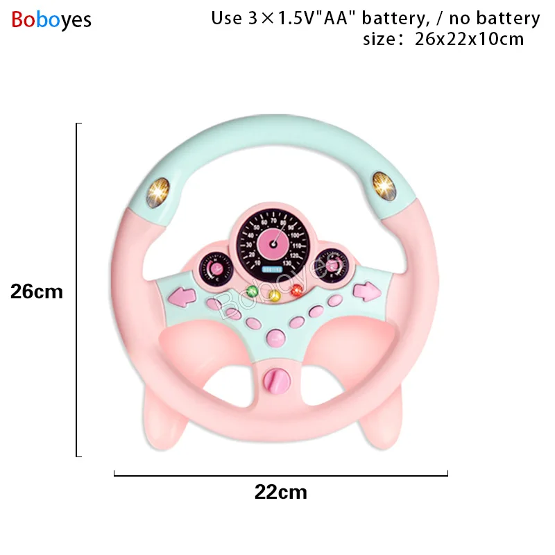 Infant Shining Eletric Simulation Steering Wheel Toy with Light Sound Kids Early Educational Stroller   Vocal Toys