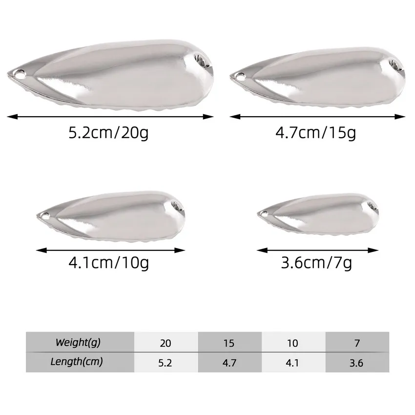 Señuelo Wobbler metálico – Acción oscilante para lubina - imagen 5