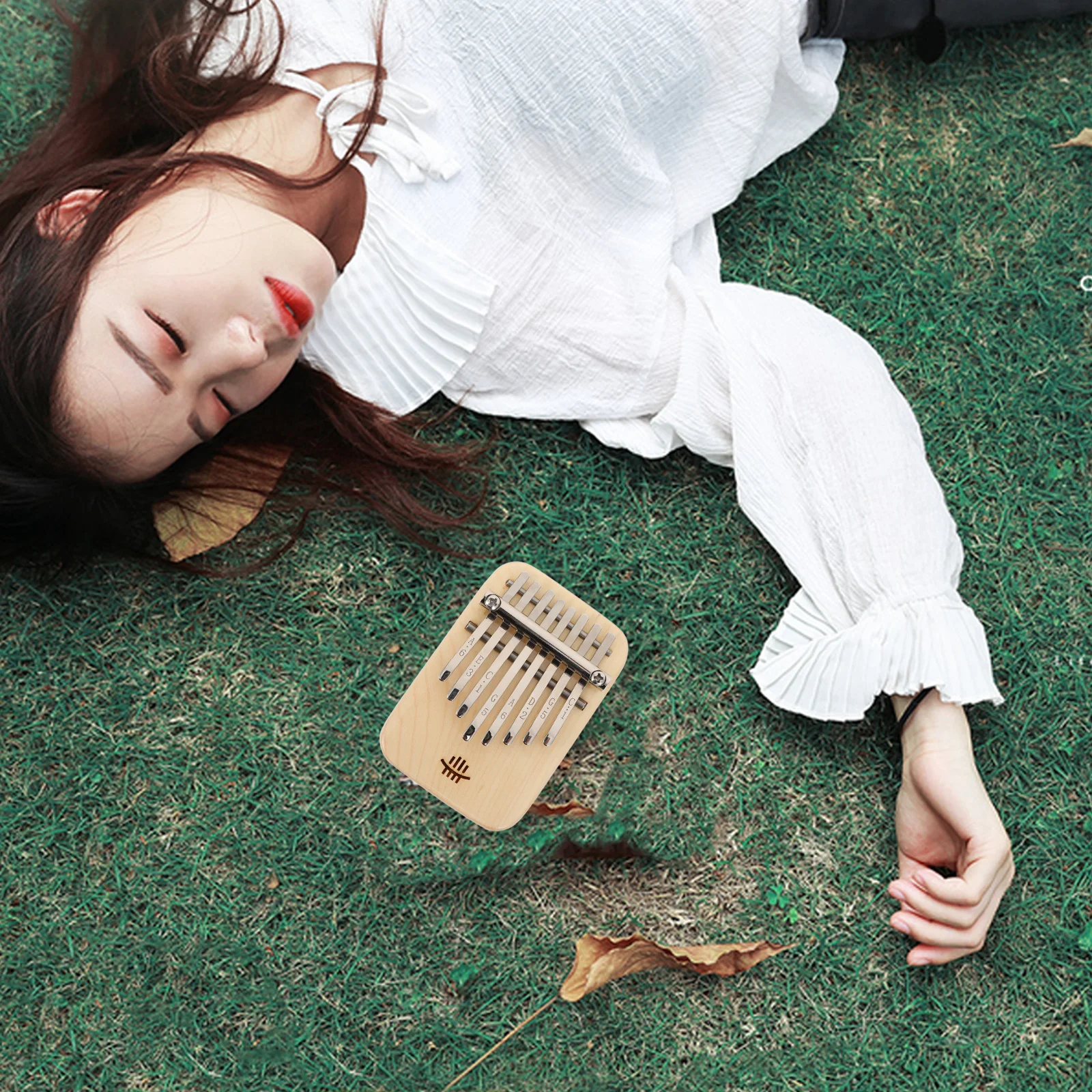 

Portable Thumb Piano Wood Color Compact Finger Piano Easy to Carry Natural Sound Beginner Friendly Small Musical Instrument