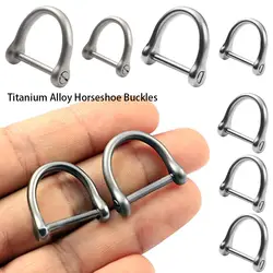 Titanium Alloy Buckles New High Quality D Shape Carabiner Horseshoe Buckles Outdoor Accessories