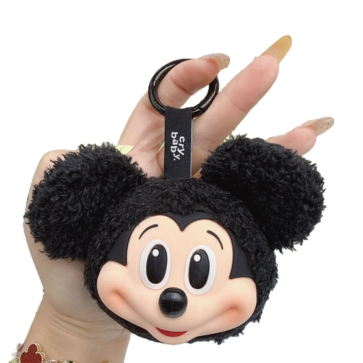 15CM Disney Mickey Minnie Pendant KeyChain Mickey Mouse Blind Box Vinyl Doll Mickey Family Series Plush Pendant Toy Xmas Gift