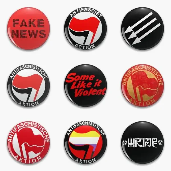 Antifa Logo Industrial Workers Of The World Iww Destroy Not Soft Button Pin Customizable Decor Gift Lapel Pin Brooch Cartoon