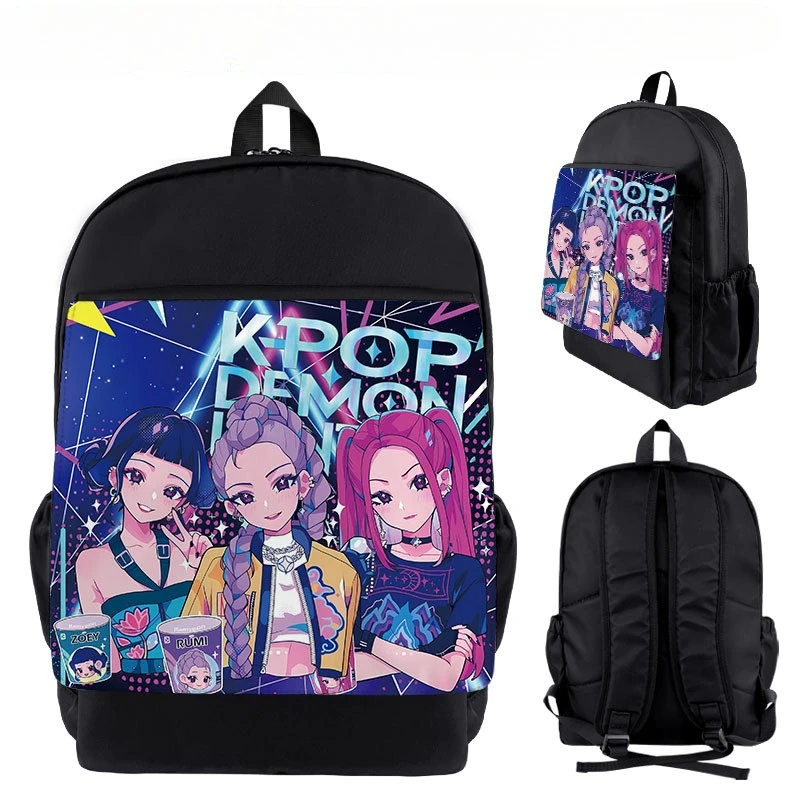 

Anime K-pop Demon Hunters Peripheral Printed Backpack Durable for Boys Girls Cute Backpacks Student Stationery Birthday Gifts