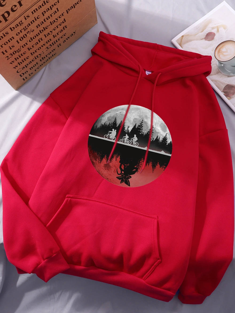 

Толстовки с принтом на велосипеде для мальчиков, женские зимние флисовые теплые толстовки, базовая свободная одежда с карманами, уличный женский пуловер