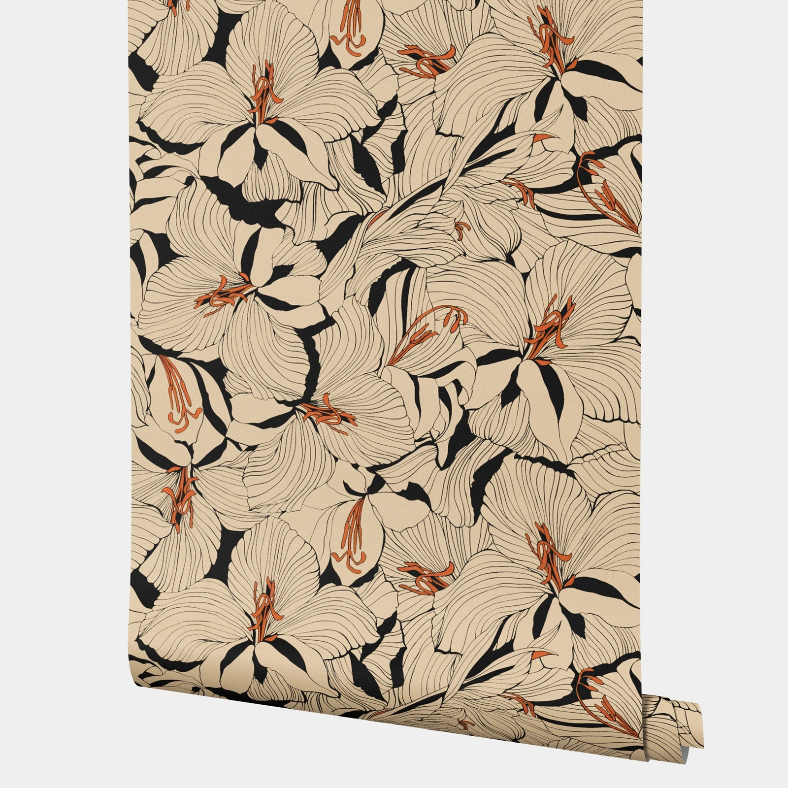 

Винтажные обои с цветами, элегантные обои с цветочным рисунком, клейкая стена для украшения дома, индивидуальный размер/цвет, 50*300 см