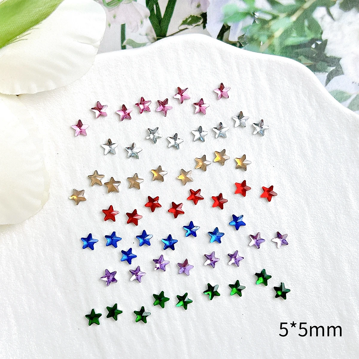 60PCS Minimalist Mini Colorful Pentagram Resin Nail Charms 3D Creative Translucent Star Nail Art Decorations DIY Manicure Crafts
