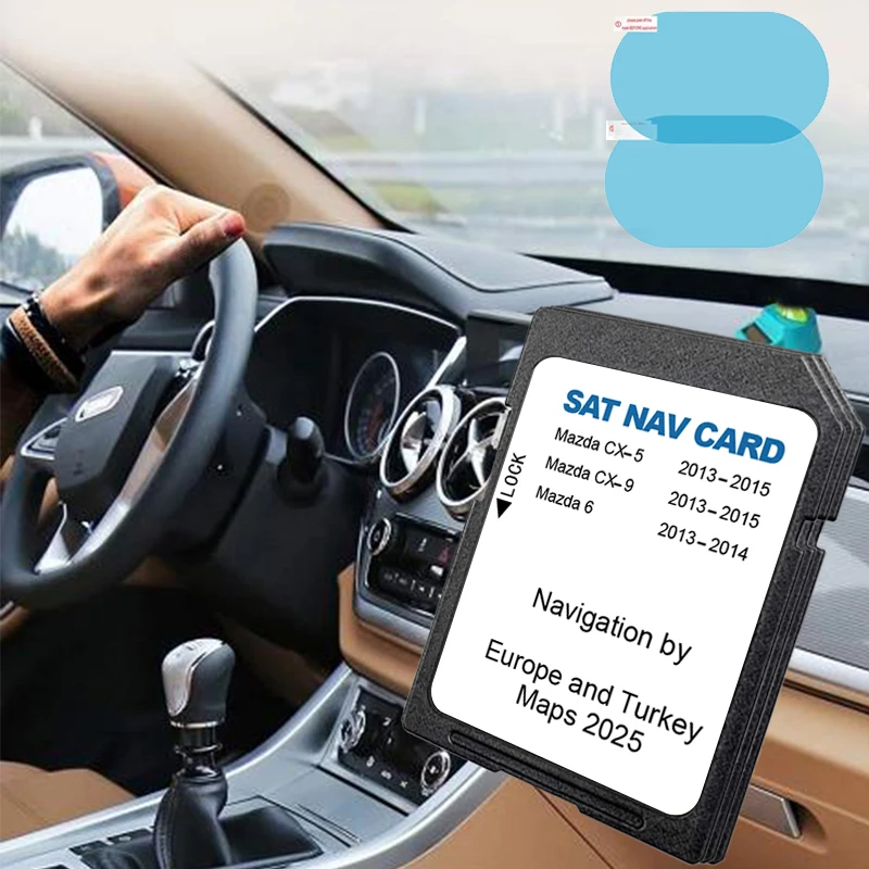

SD Navi Card Европа Великобритания Турция Карта для Mazda 6 CX5 CX9 Автомобиль 2022-2023 Навигация 8 ГБ Sat Nav с противотуманным оглядом 8 ГБ
