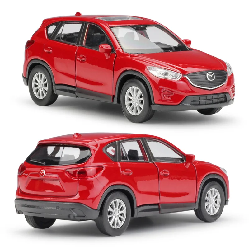 1/36 Mazda CX5 CX-5 Toy Car Model Welly Diecast Alloy SUV Miniature Pull Back Doors Openable Collection Gift For Boy Children