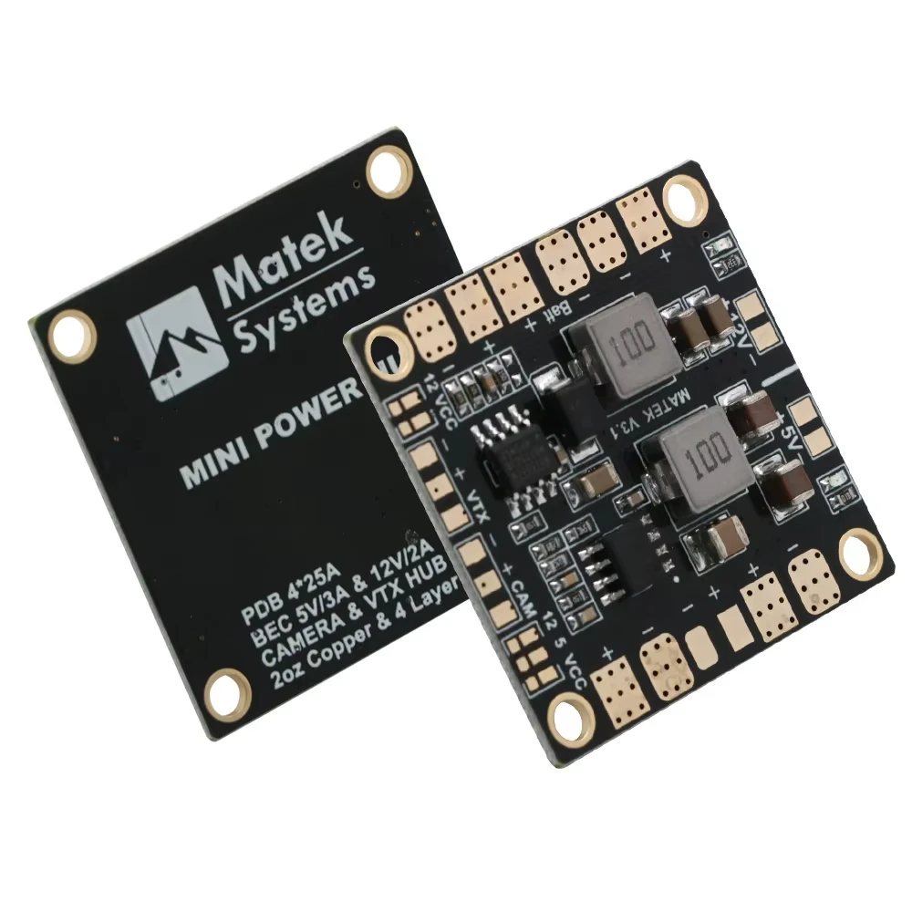 1/2/5 Matek Mini Power Hub Power Distribution Board PDB with BEC 5V & 12V for FPV QAV250 ZMR250 Multicopter Quadcopter