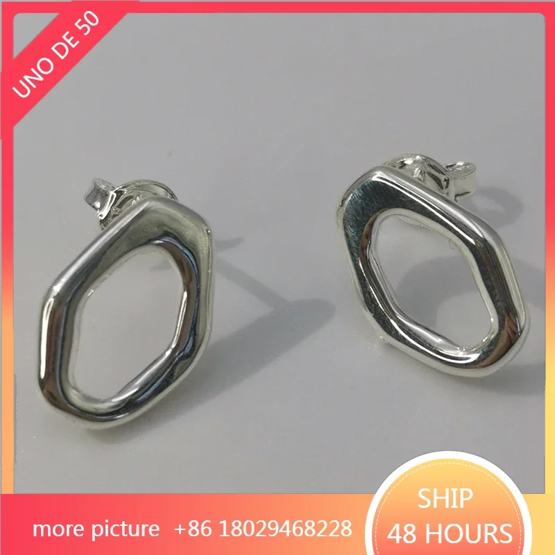 

Новинка 2024 г., модные простые и изысканные серьги unode 50 в испанском стиле с геометрическим рисунком, романтичные женские украшения в подарок