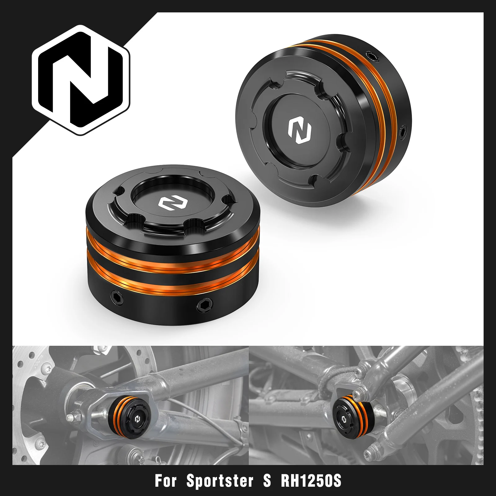 

For Harley 2021-2024 Sportster S RH1250S Rear Axle Nut Covers Pan America 1250 Special RA1250S /CVO Pan America RA1250SE 2024