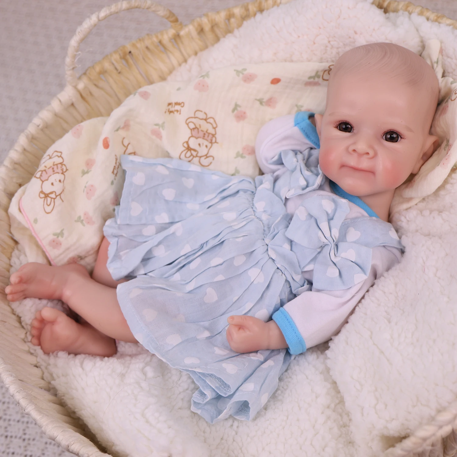 KEIUMI 16 Inch Loulou Soft Silicone Bebe Reborn Girl&Boy Doll With Painted Skin Realistic Visible Veins bebe reborn de silicona