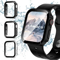 1PCS Case+Glass for Apple Watch Series 4 5 SE 6 7 8 9 10 11 40/41/42/44/45/46mm ，Screen Protector Waterproof Cover Bumper Shell