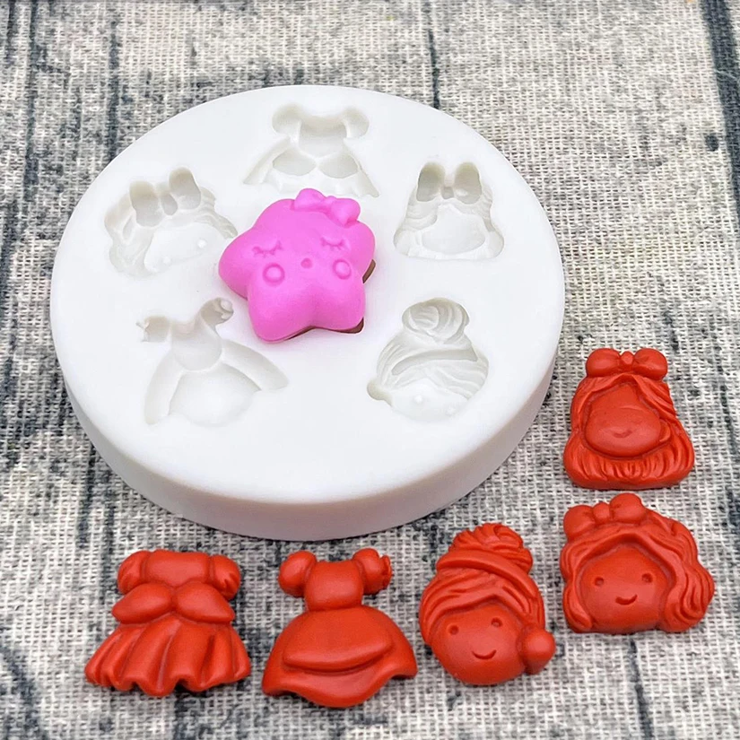 Girl Skirt Silicone Cake Baking Mold Sugarcraft Chocolate Cupcake Resin Tools Fondant Decorating Tools