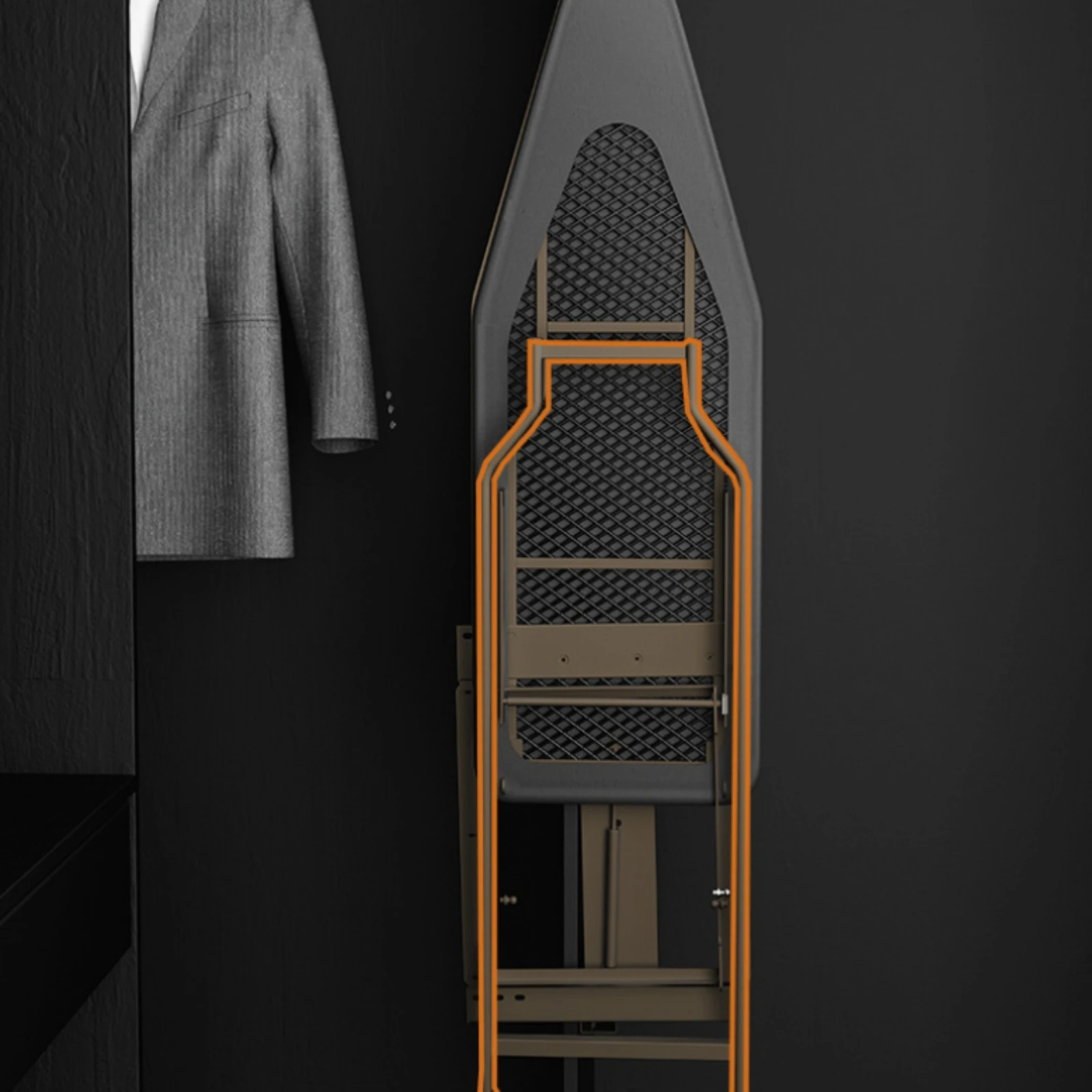 Wall-Mounted Ironing Board Rotating Wall Mounted Ironing Board Compact Sturdy for Laundry Room, Apartment