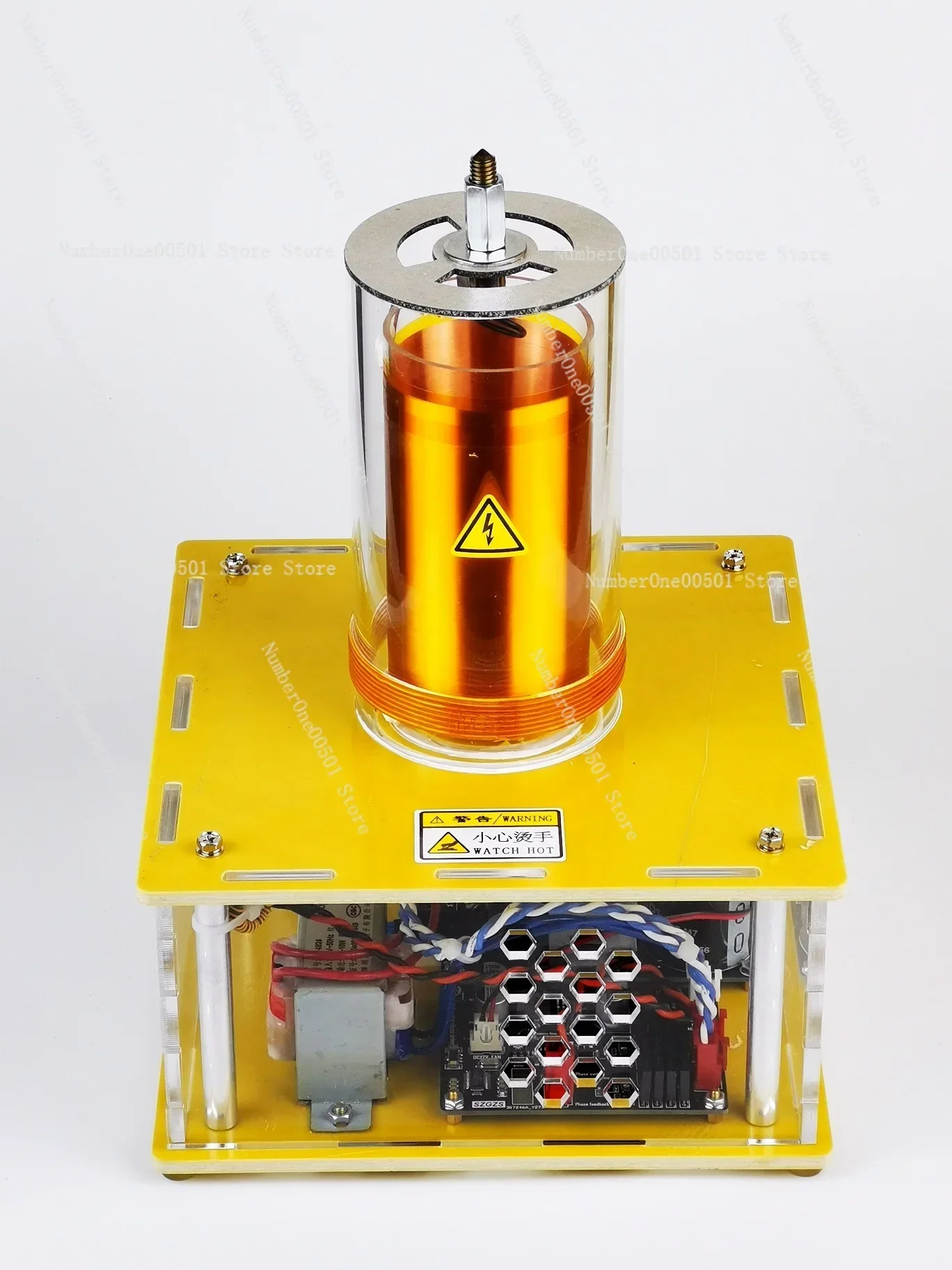 Finished TeslaCoil with Phase-locked Loop Plasma Speaker Creative Electronic Demonstration Accessory