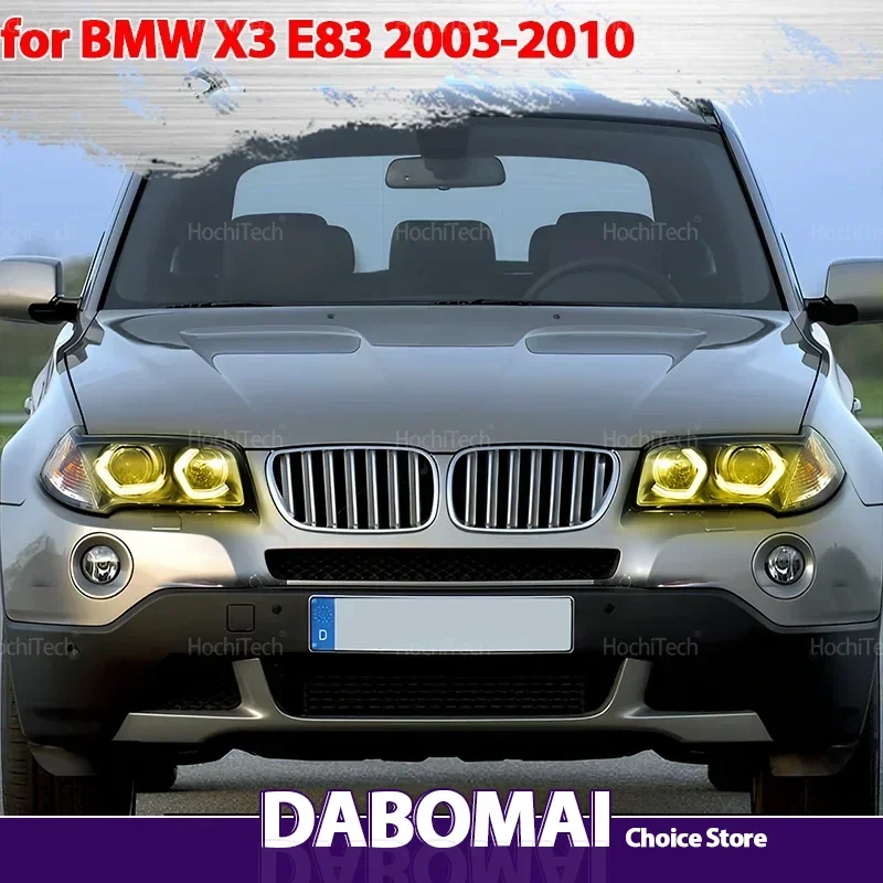 

Ультра яркий стиль M4, лимонно-желтый, ультра яркий светодиодный кольцевой светильник с ангельскими глазами, белый ходовой фонарь DRL для BMW X3 E83 2003-2010