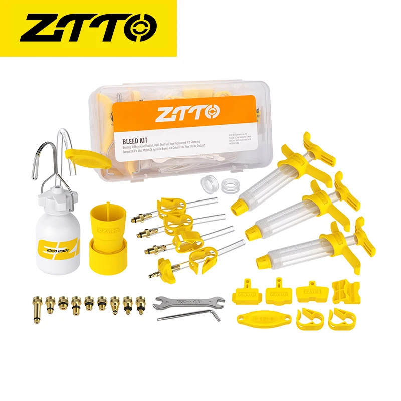 ZTTO Bicycle Hydraulic Disc Brake Oil Bleed Kit Tools For MTB Road Bike Brake Oil Bleed Adapters Filling Joint Repair Tool