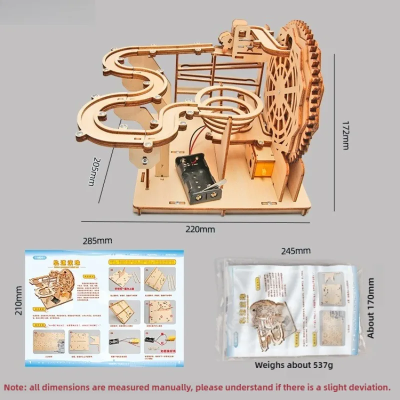 Kits de modèles de construction à monter soi-même, Puzzle 3D, technologie d'assemblage, boule de piste, bloc de construction fait à la main, jouet à assembler soi-même, cadeau du nouvel an