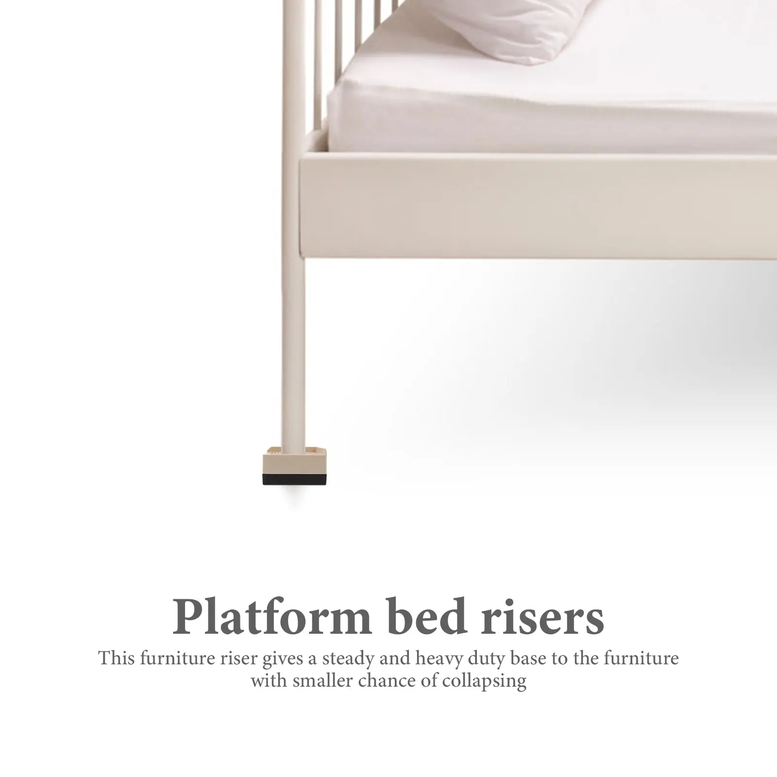 

4 Pcs Heightening Mat Furniture Stabilizers Lifter Risers Mattress Desk Raisers Lifts Soft Rubber Bed Lifters