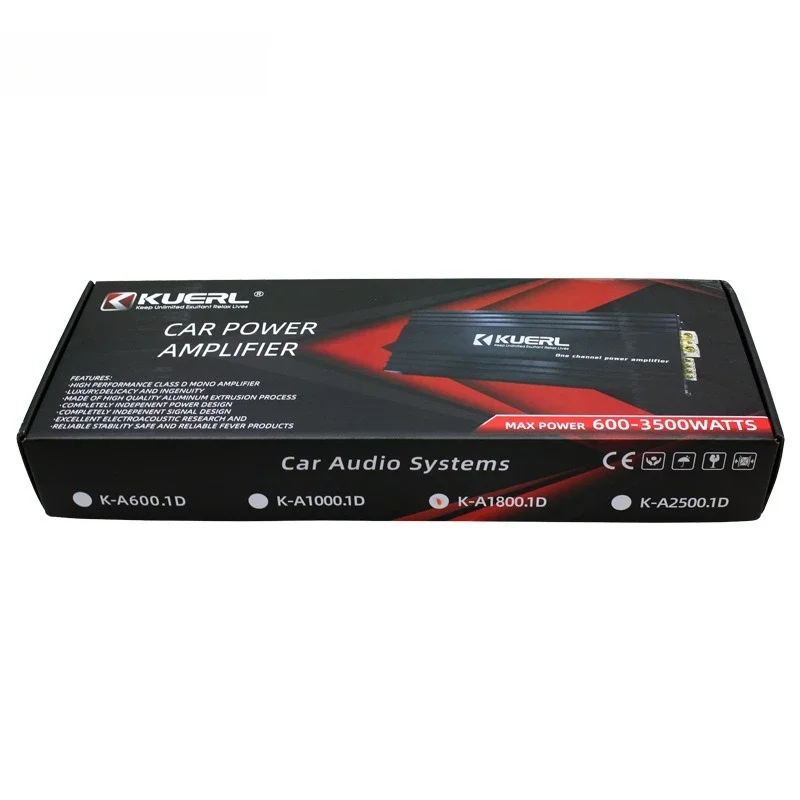 Able 1500W Car Audio Modified Class D High-power Digital Single-channel Mono Car Power Amplifier