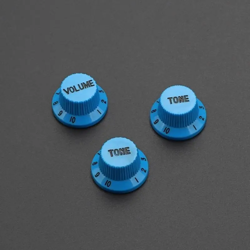 

652F 3pcs Plastic Volumes Tone Top Hat Knobs Caps Guitar Bells Speed Control Knobs for Electric Guitar Enduring