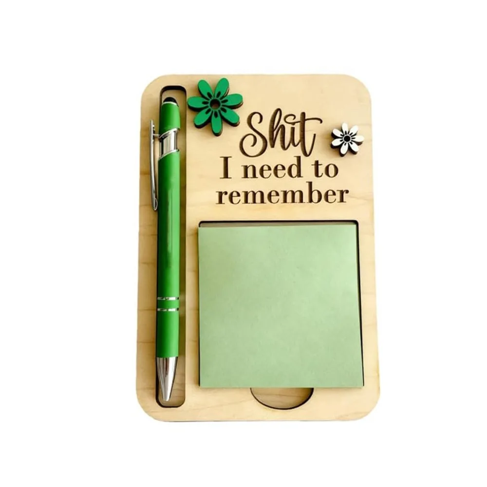 

Practical Paper Thickness Sticky Note Holder Not Easily Damaged Strong Viscosity Wooden Memo Clip Sticky Notes Office Desk