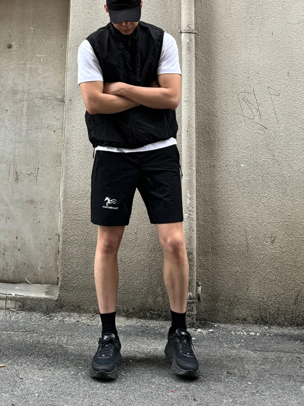 American Retro Pleated Quick Dry Vest Men's Summer Outdoor Functional Layering Three-Proof Jacket Outerwear Loose Fit Youthfu...