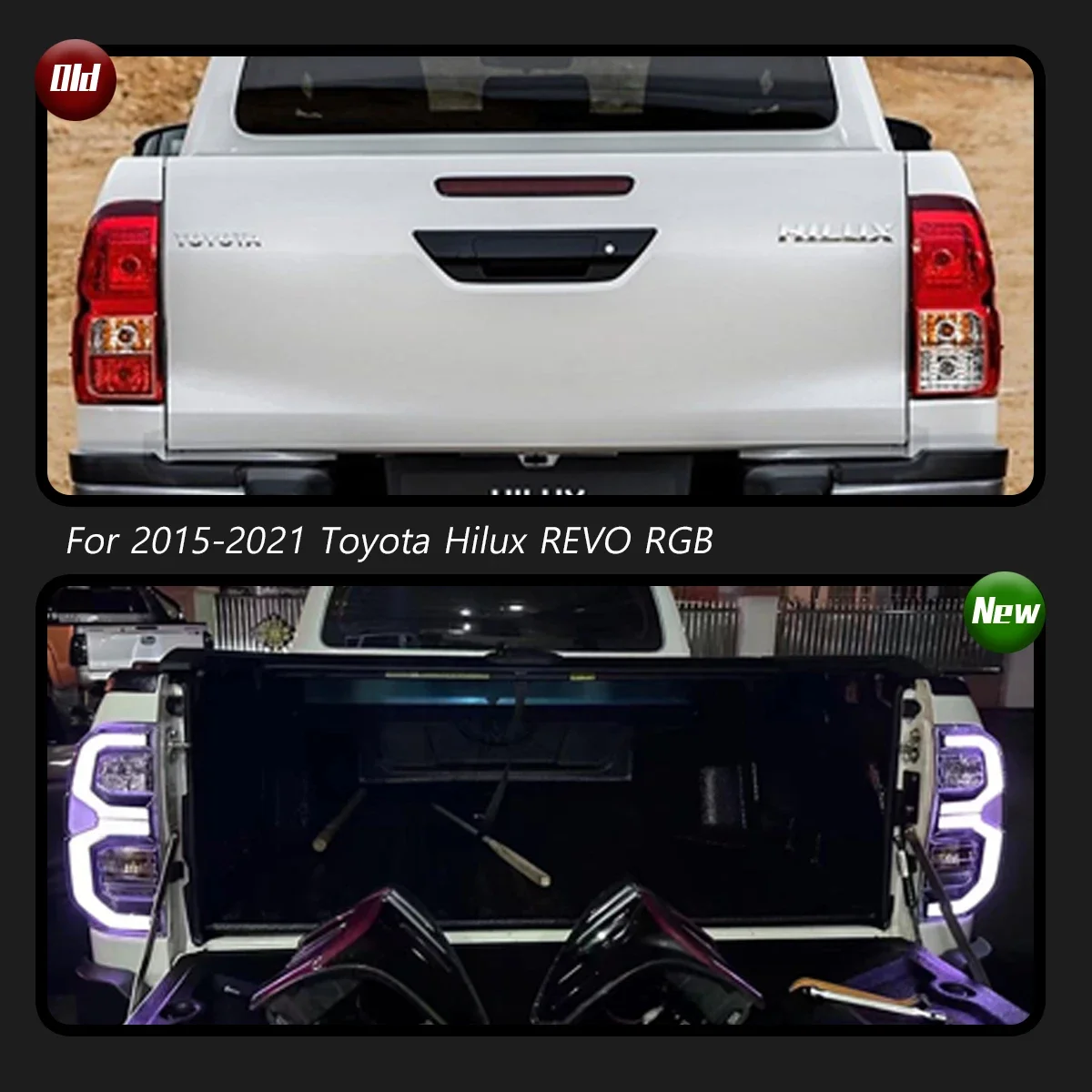 TYPY新型LEDテールライト トヨタ ハイラックス 2015-2021 RGB