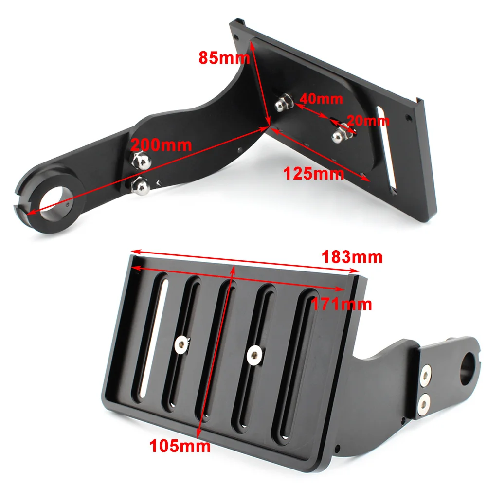 Motorcycle Black Side Mount License Plate Bracket Holder Kit For Harley Softail Fat Boy Breakout Dyna Street Bob 2018-2023