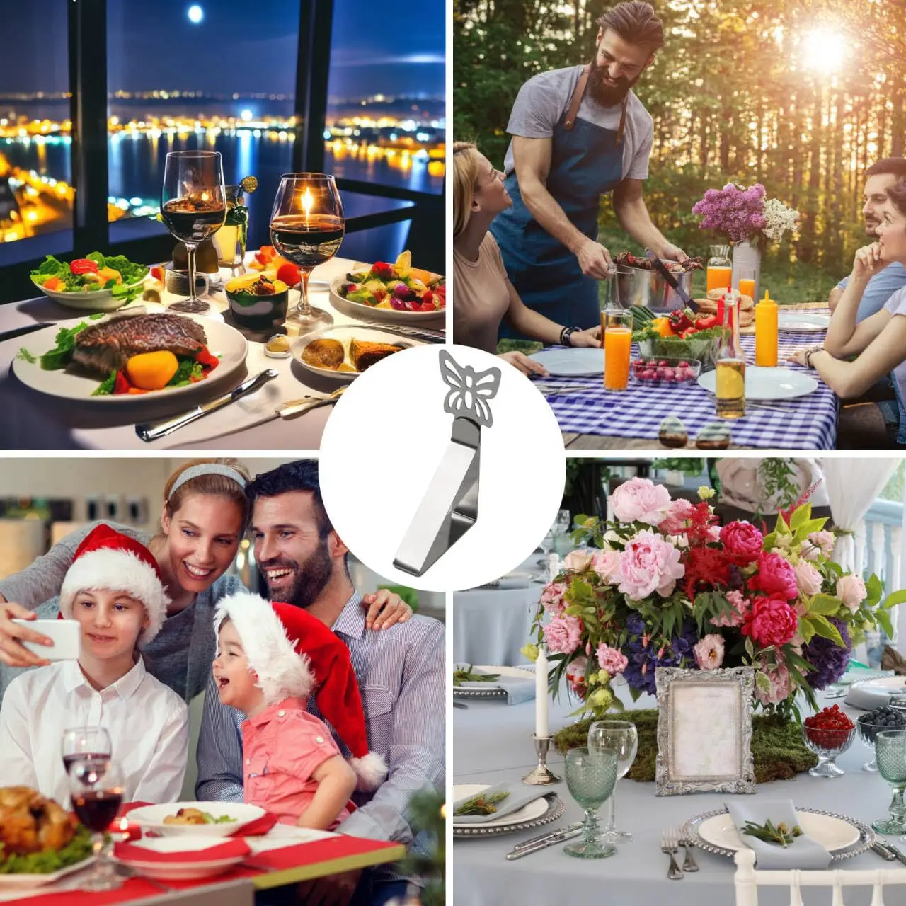 Tablecloth Clips Outdoor Table Cloth Clips Thick Table Butterfly Cat Claws Leaves Design Tablecloth Fixing Clamps Home Party