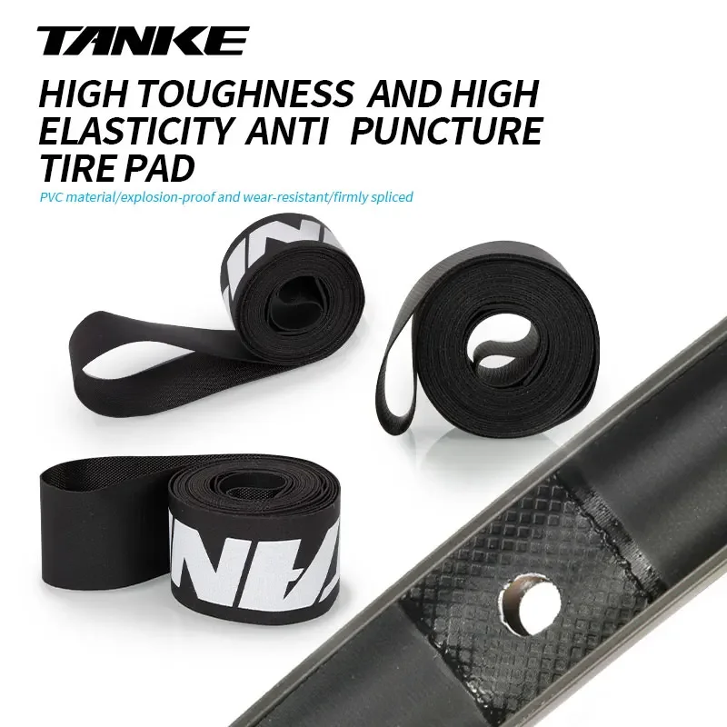 Cintas para Llantas de Bicicleta de Montaña TANKE, Cintas de PVC Premium a Prueba de Pinchazos para Llantas de 26, 27.5 y 29 Pulgadas, Protección para Neumáticos, 2 Piezas