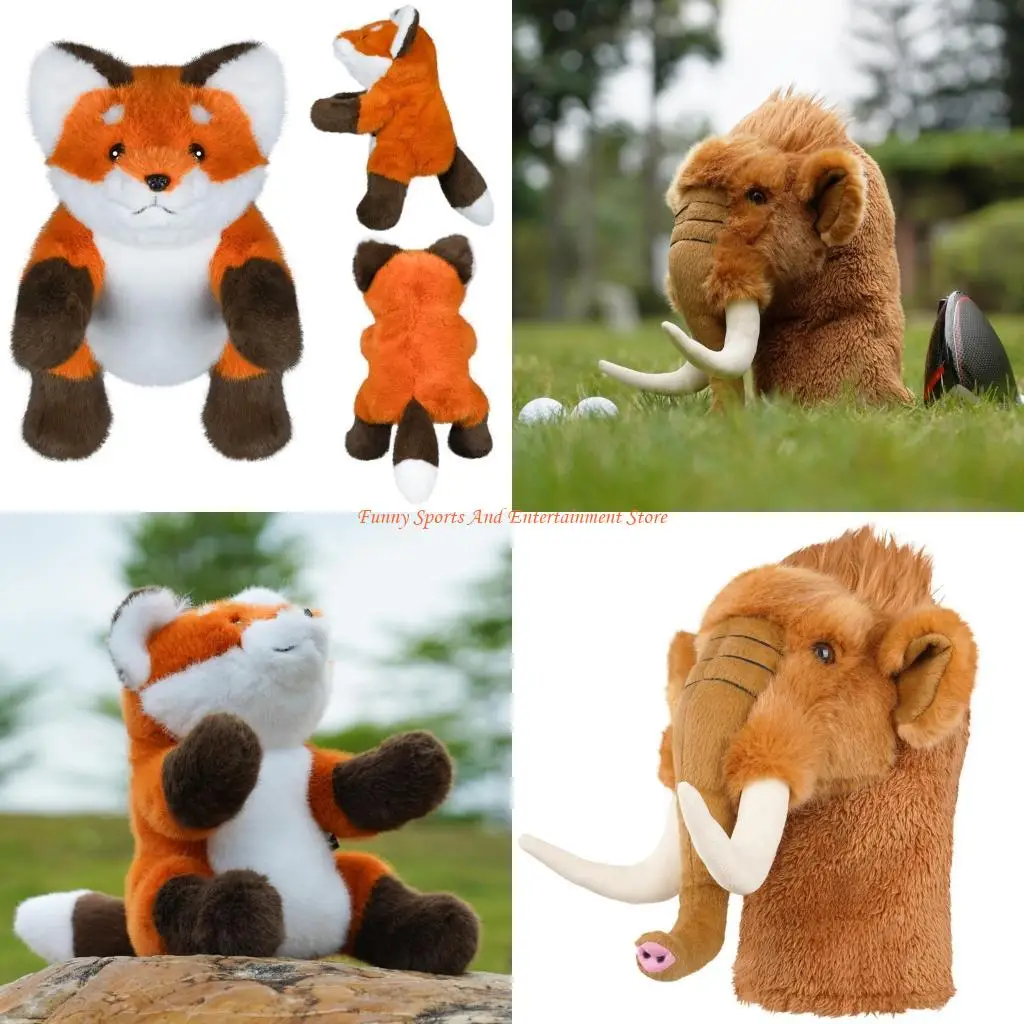 

C4DE Unique Animal Golf Headcover Funny Plush Animals Golf Headcover Driver Head Cover for Kids and Adults