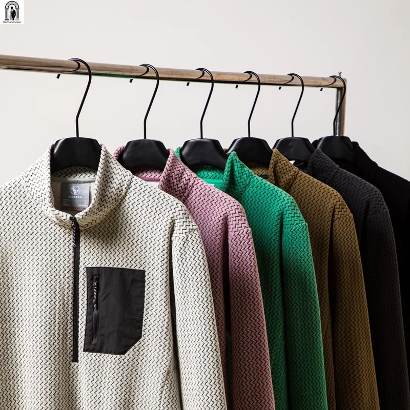 

Autumn Should Also Be Colorful. Outdoor Men's and Women's Fashion Half-zip Long-sleeved Bottom Half-high Collar Sweatshirt