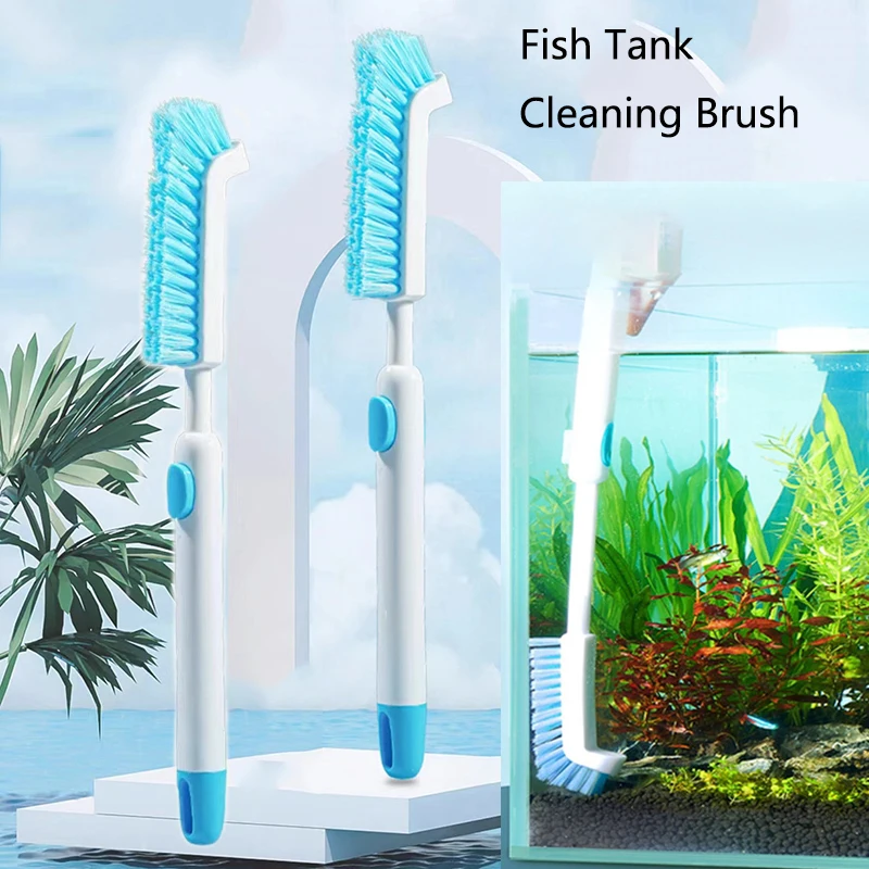 Scalable Aquarium Algae Cleaning Brush Nylon Brush Aquarium corner Cleaner Fish Tank Stain Cleaning Tools Accessories For Home