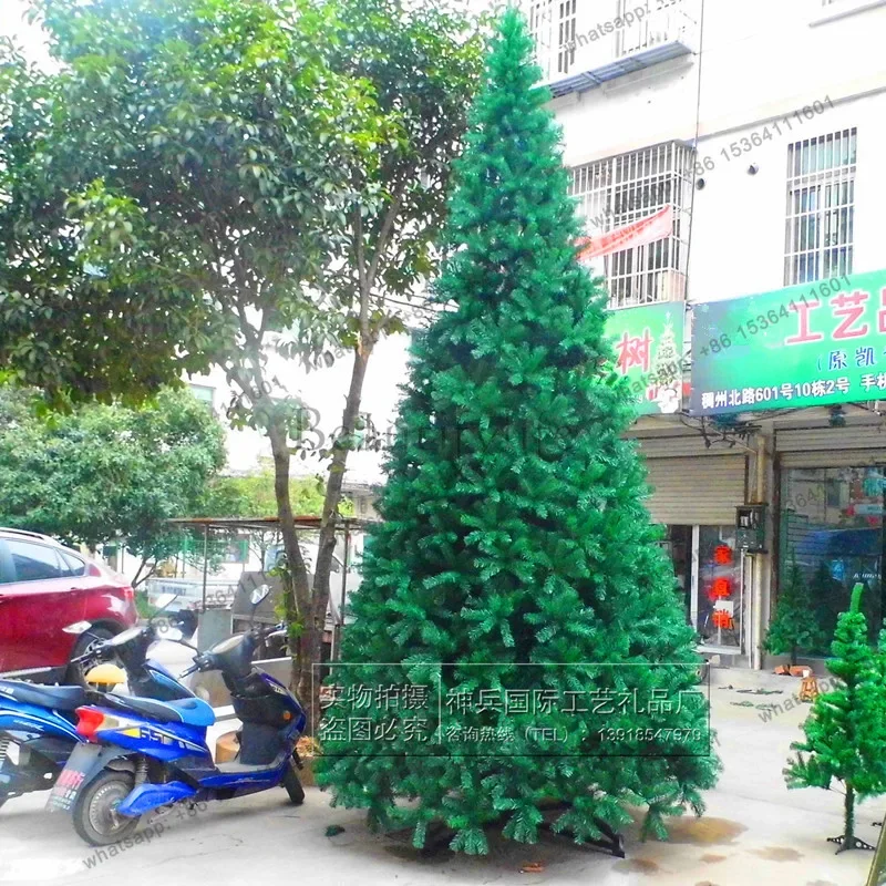 L Large Christmas tree 6m encrypted simulation tree 4m shopping mall hotel indoor decoration bare tree 5m flame retardant