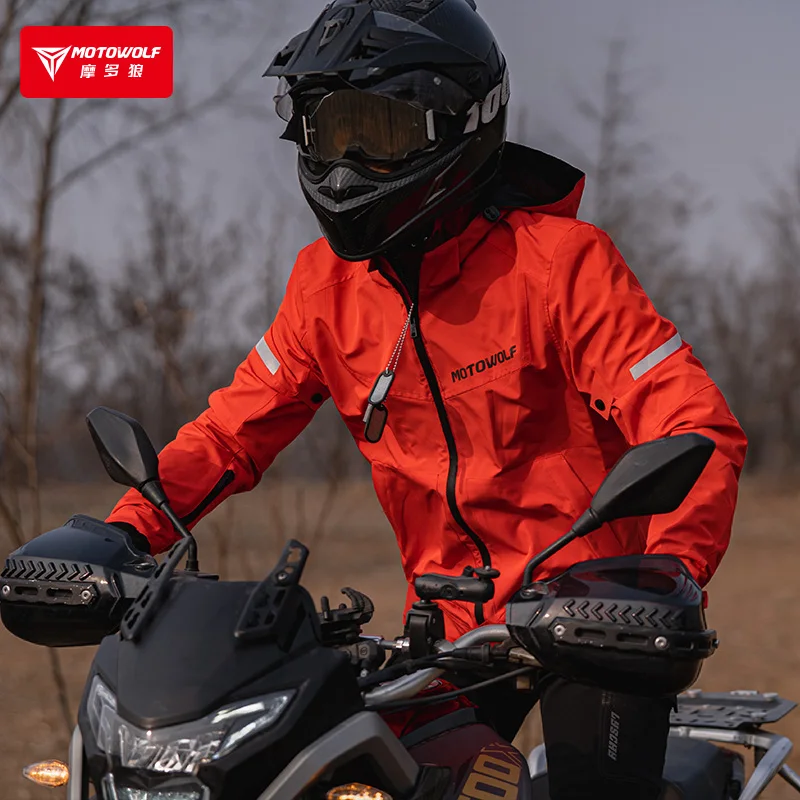 MotoWolf Autumn and Winter Motorcycle Riding Protective Windbreaker CE Protective Gear Motorcycle Rider Riding Suit