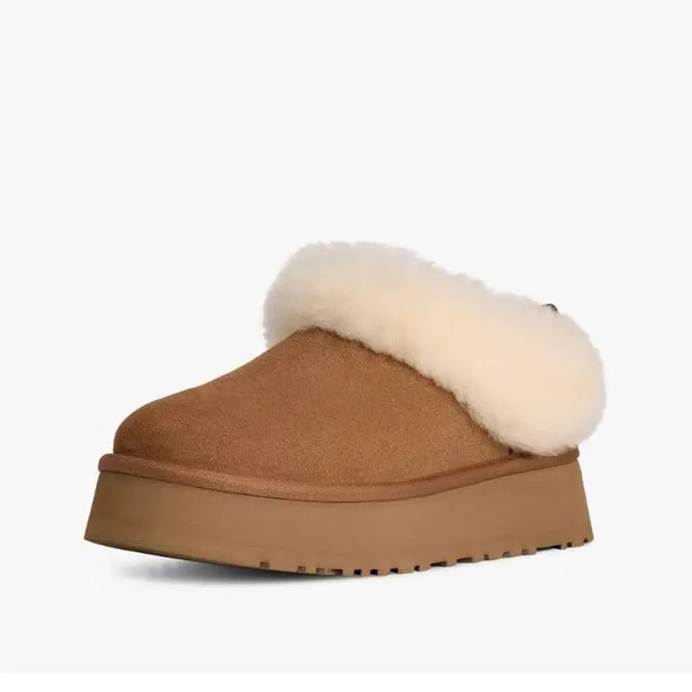 شتاء جديد المرأة سميكة وحيد صوف الغنم المضادة للانزلاق الثلوج الأحذية موضة المرأة البسيطة الدافئة سميكة المرأة الأحذية الدافئة #5