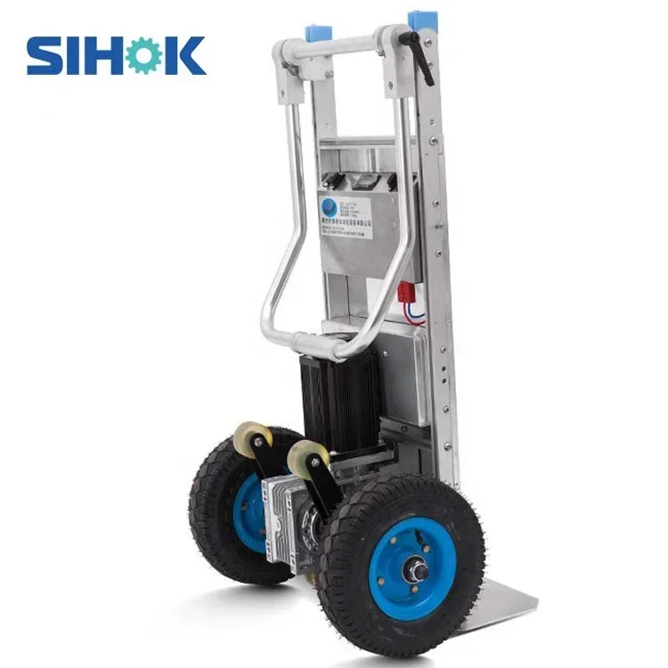 Foldable Two Wheels Heavy  Hand Truck Climbing Stairs Trucks Battery Powered Motorized Transport Trolley